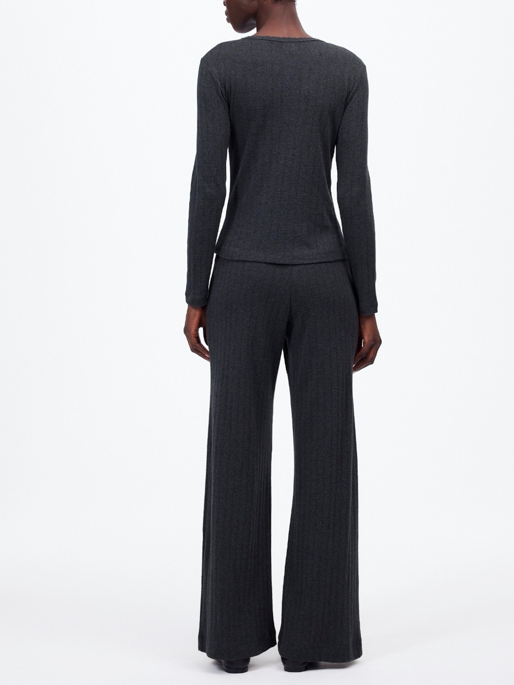 LESET x Madewell Pointelle Perfect Tee Pant Set - Picture 5 of 7